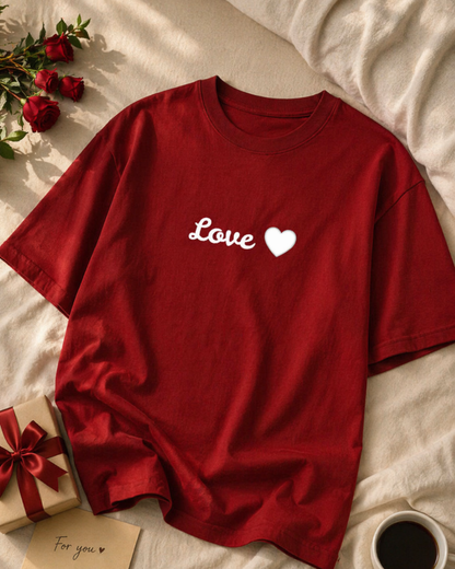 Love ❤️ (Single T-Shirt) Unisex Oversized Classic T-Shirt